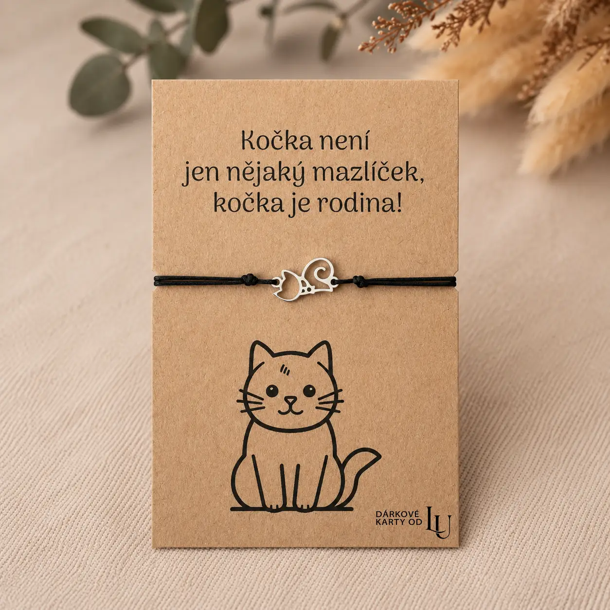 Náramek s kočkou