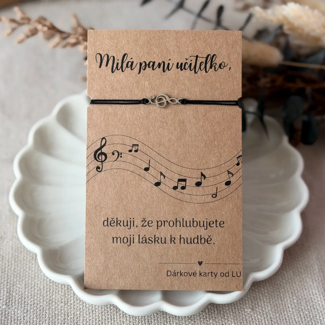 Dárek pro učitelku z hudební výchovy
