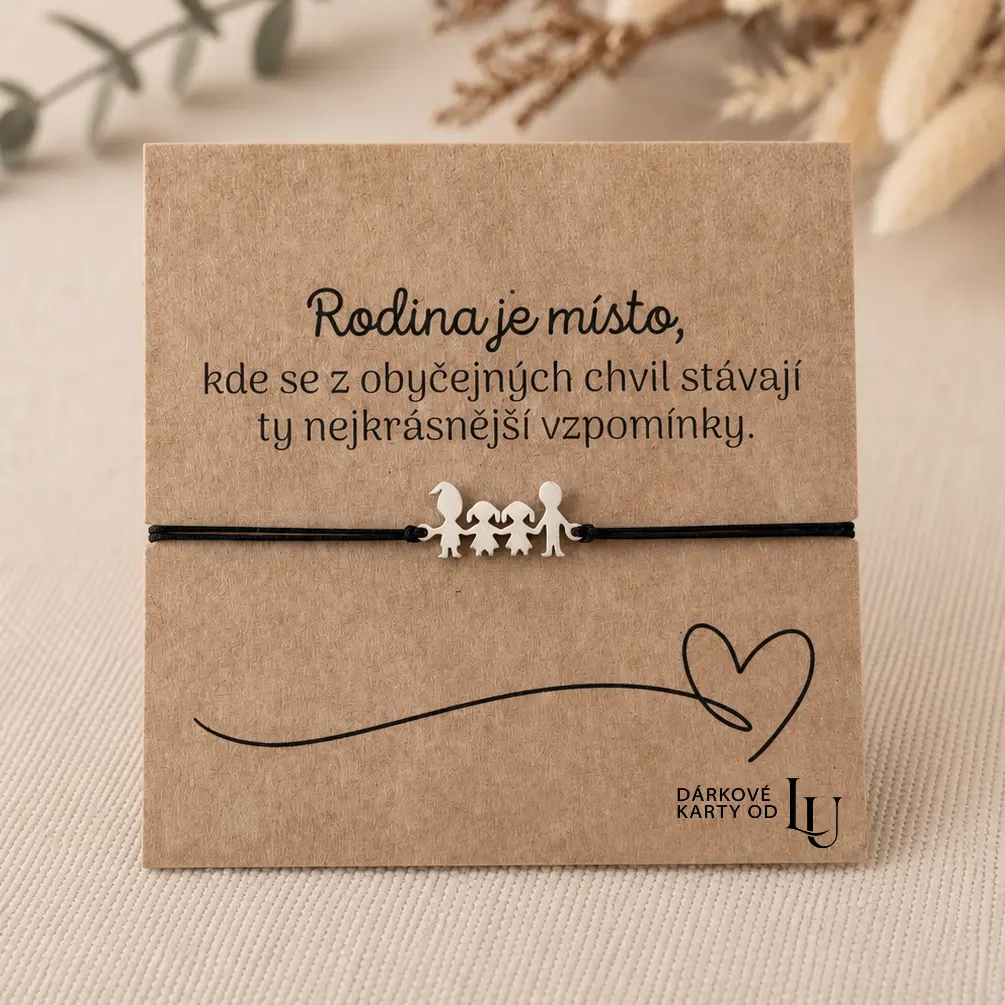 Náramek s rodinou - dámský, rodiče a dcera