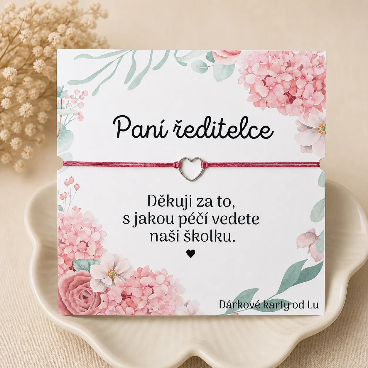 Poděkování paní ředitelce