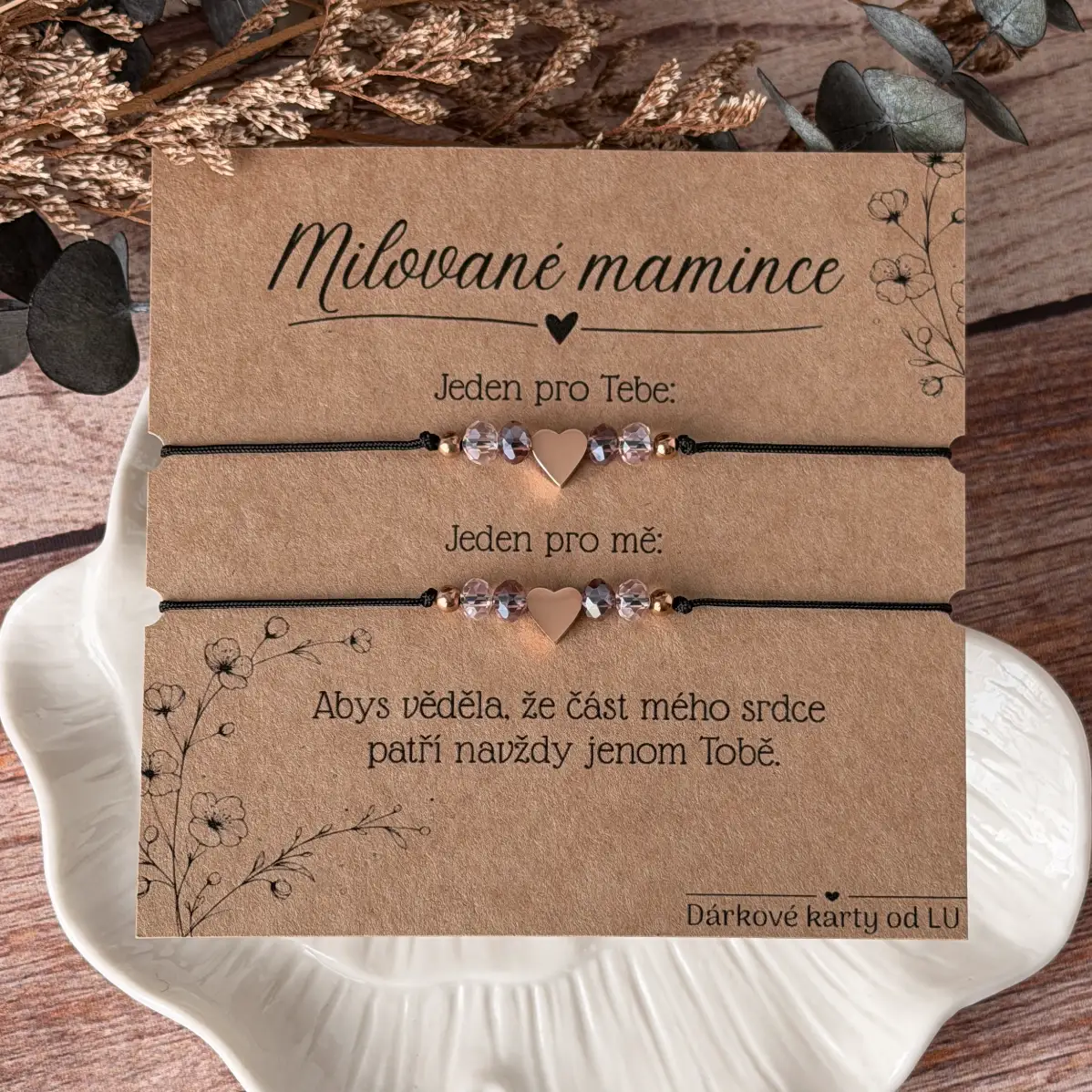 Srdíčkový náramek pro maminku