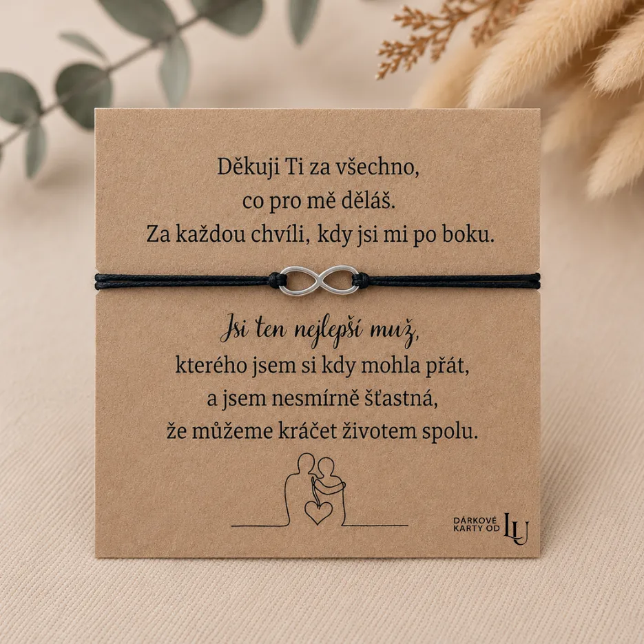 Vyznání pro muže - náramek s nekonečnem