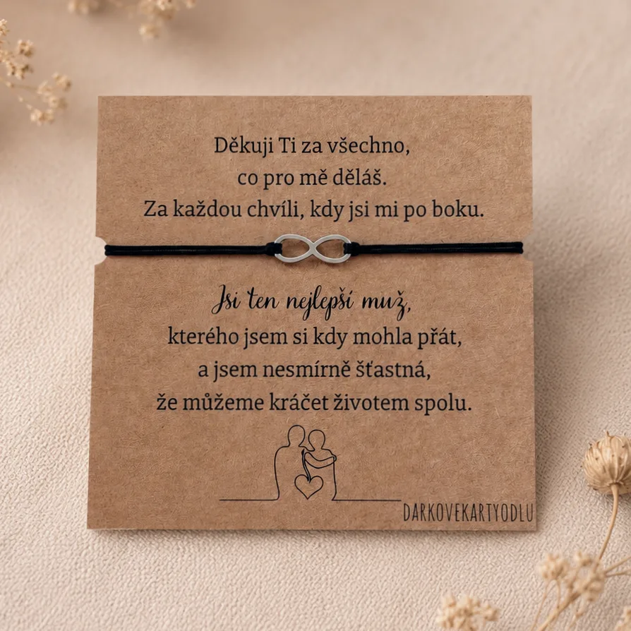 Vyznání pro muže - náramek s nekonečnem