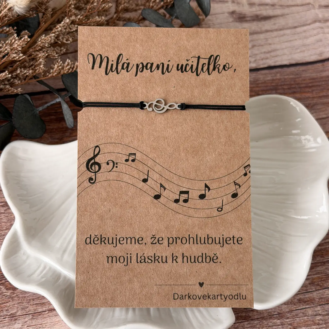Dárek pro učitelku z hudební výchovy