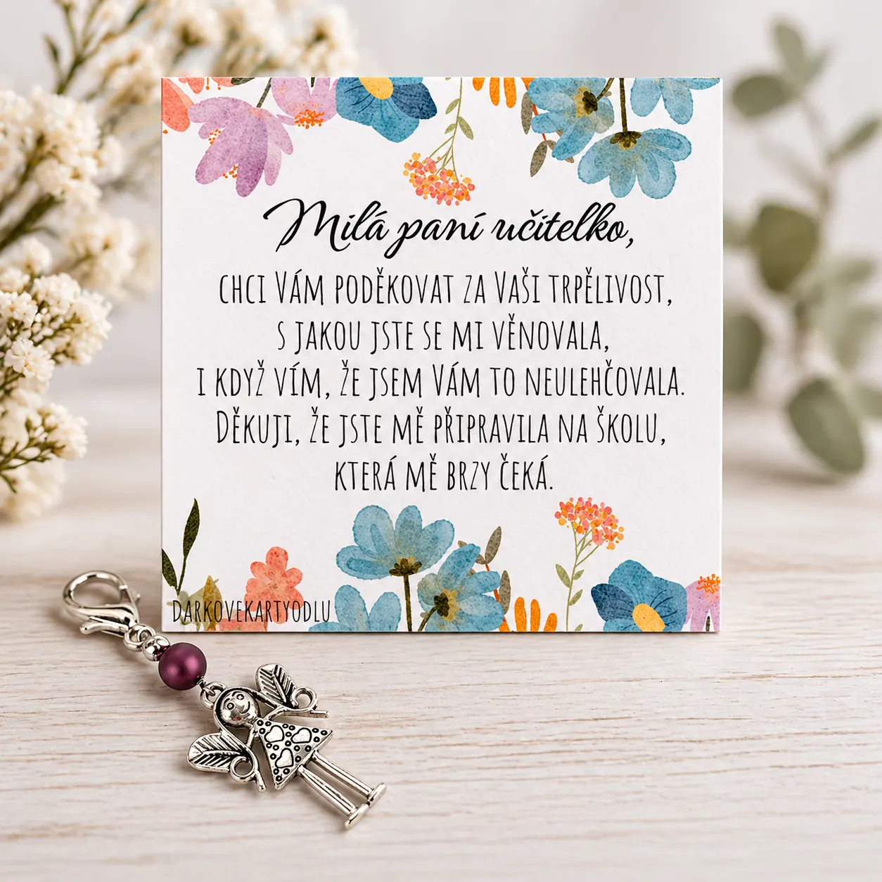 Loučení se školkou - andílek pro paní učitelku