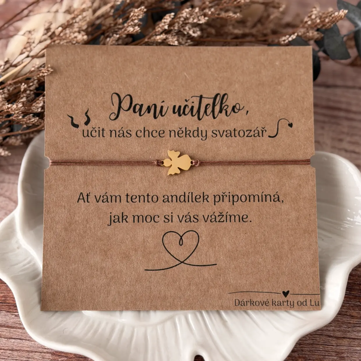 Náramek s andělem pro paní učitelku II.