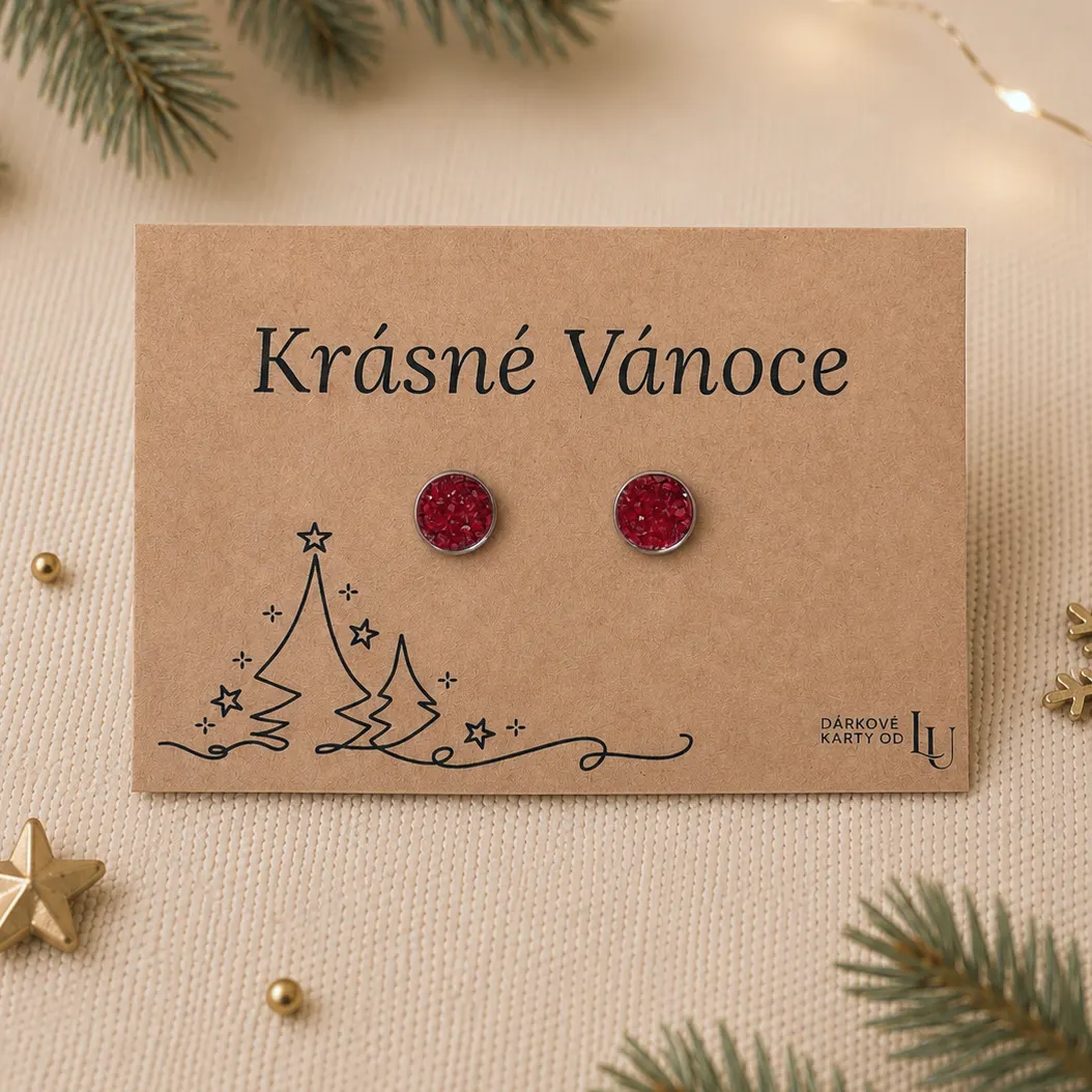 Náušnice na vánočním přání