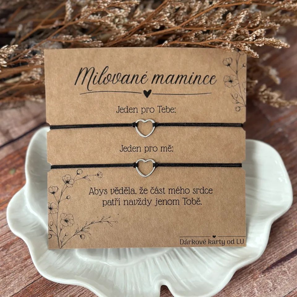 Náramky se srdcem pro maminku a dceru