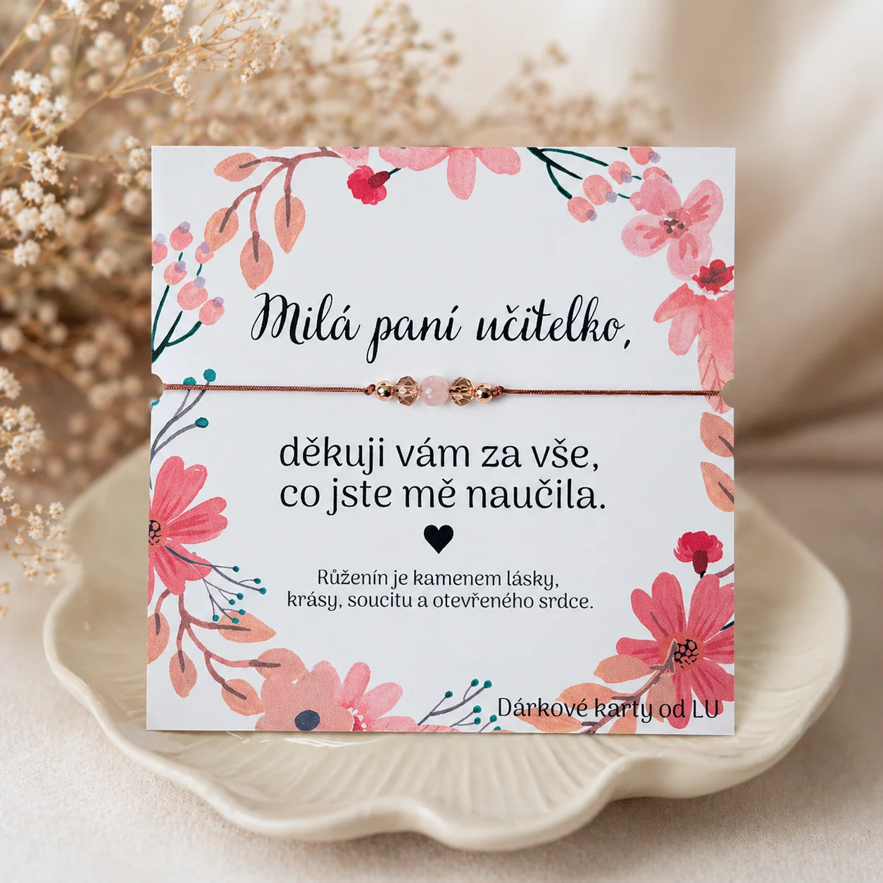 Poděkování paní učitelce