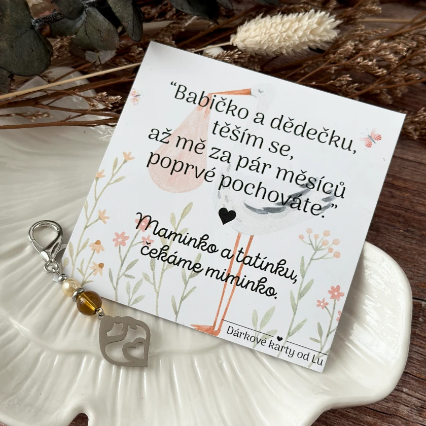 Oznámení těhotenství - přívěsek