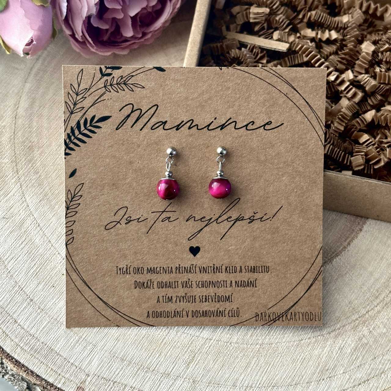 Elegantní náušnice pro maminku