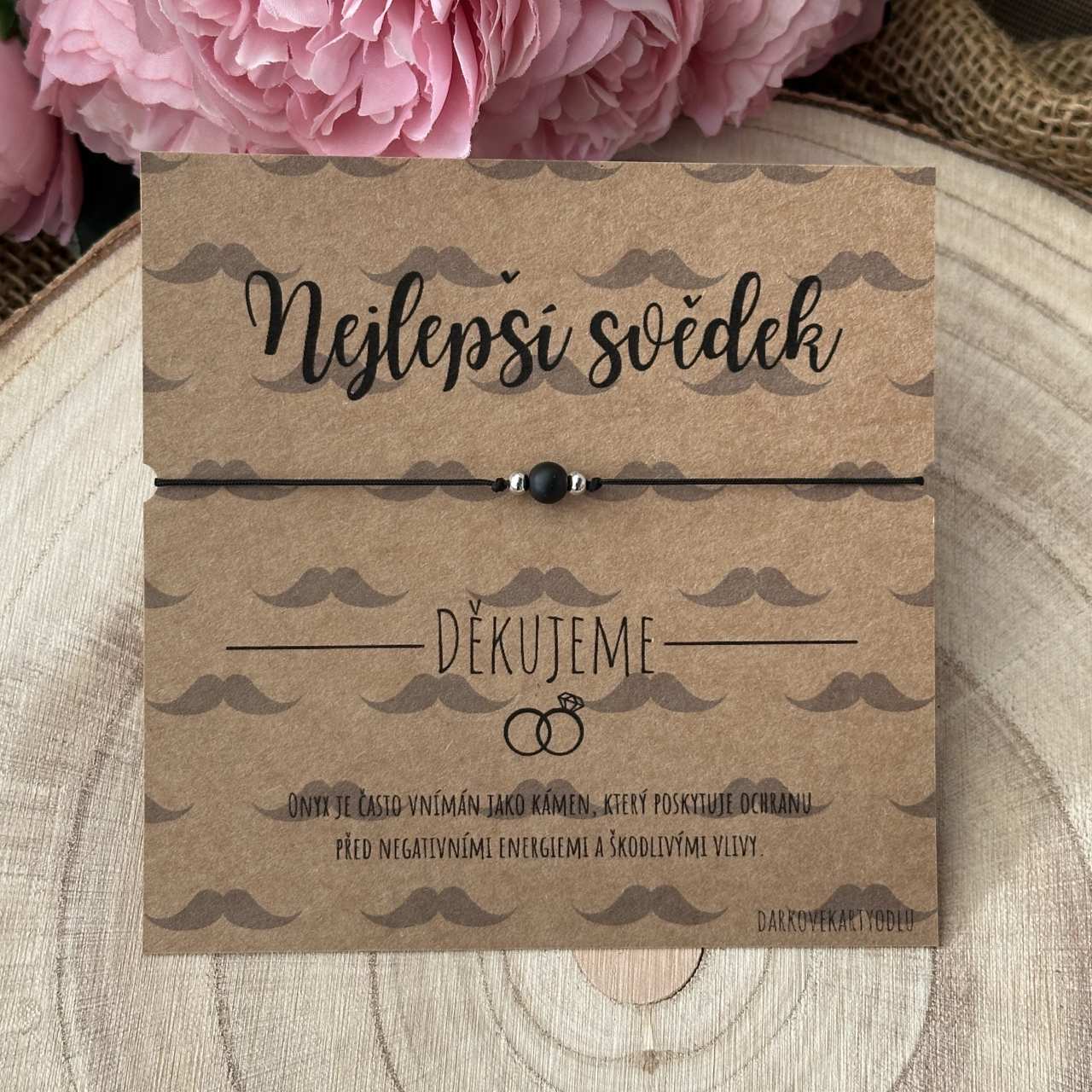 Náramek pro svědka s onyxem