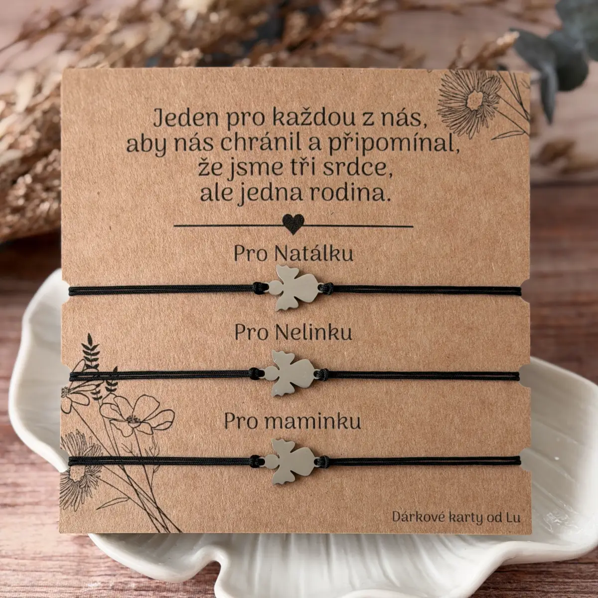 Náramky s andělem pro dcery a maminku