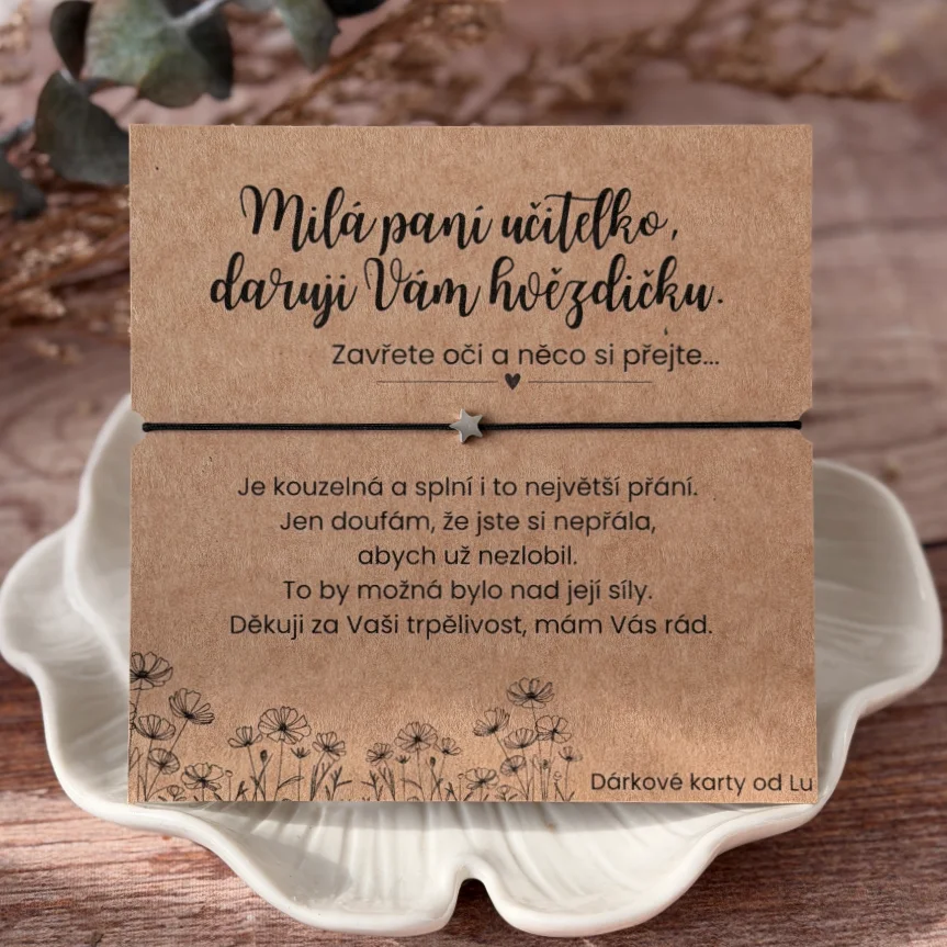 Hvězdička pro paní učitelku - stříbrná