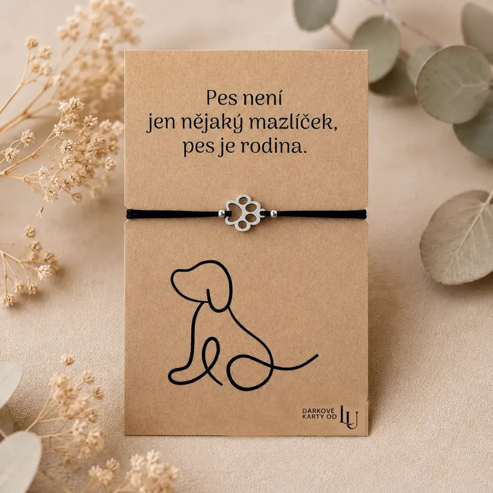 Náramek s psí tlapkou