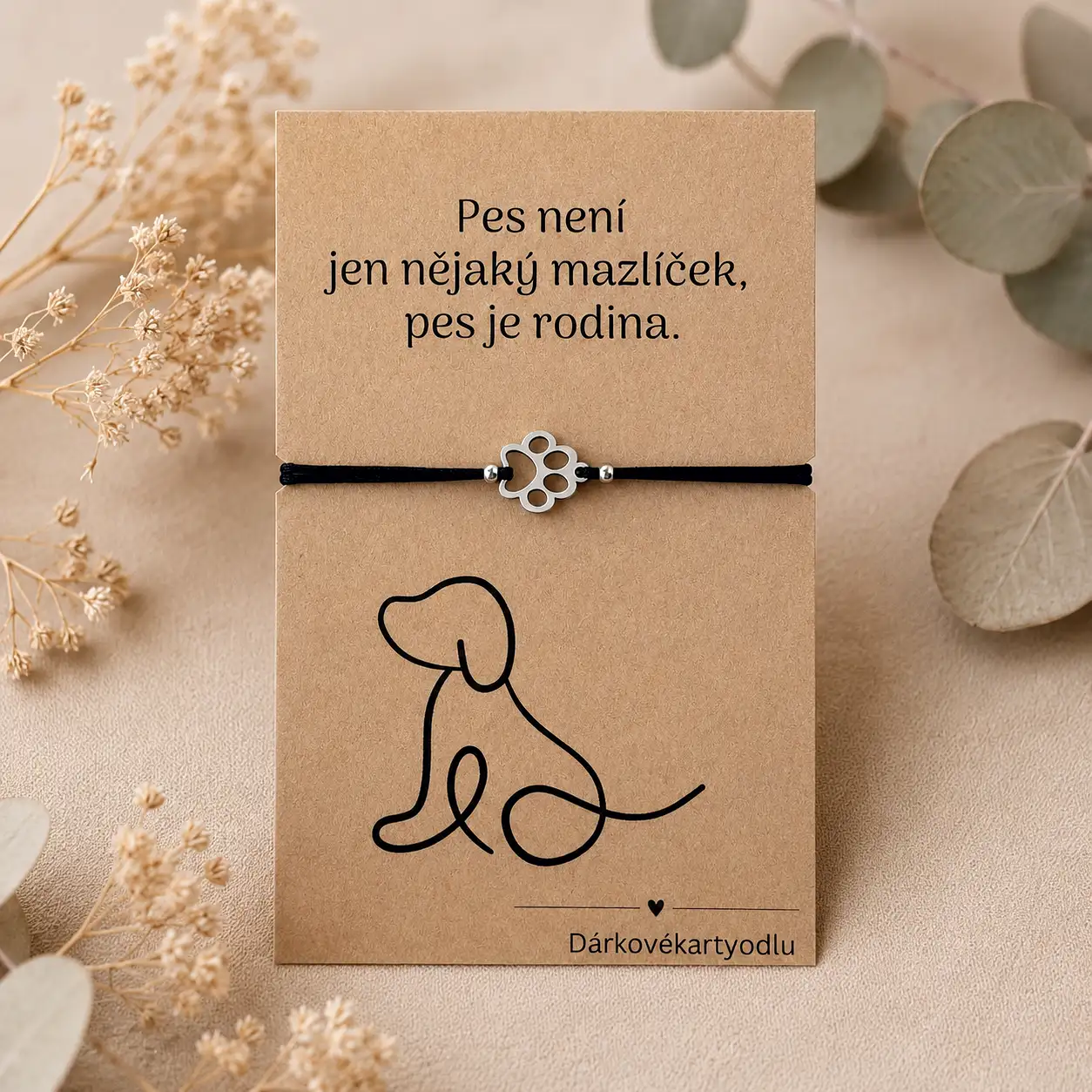 Náramek s psí tlapkou