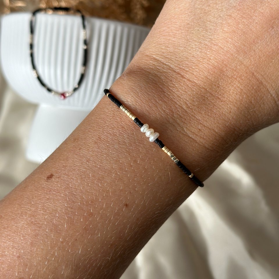 Miyuki náramek s perlami - samostatně, vel. XS/S