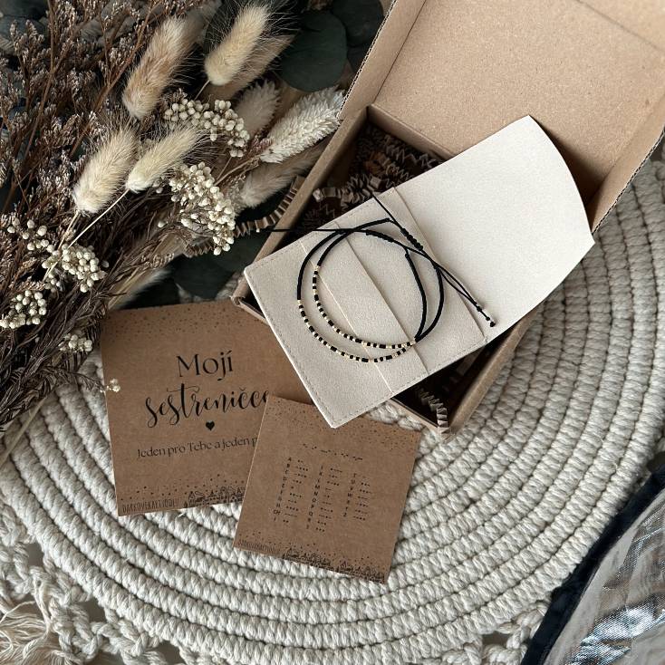 Párové miyuki náramky s nápisem "NAVŽDY" - samostatně, dámské