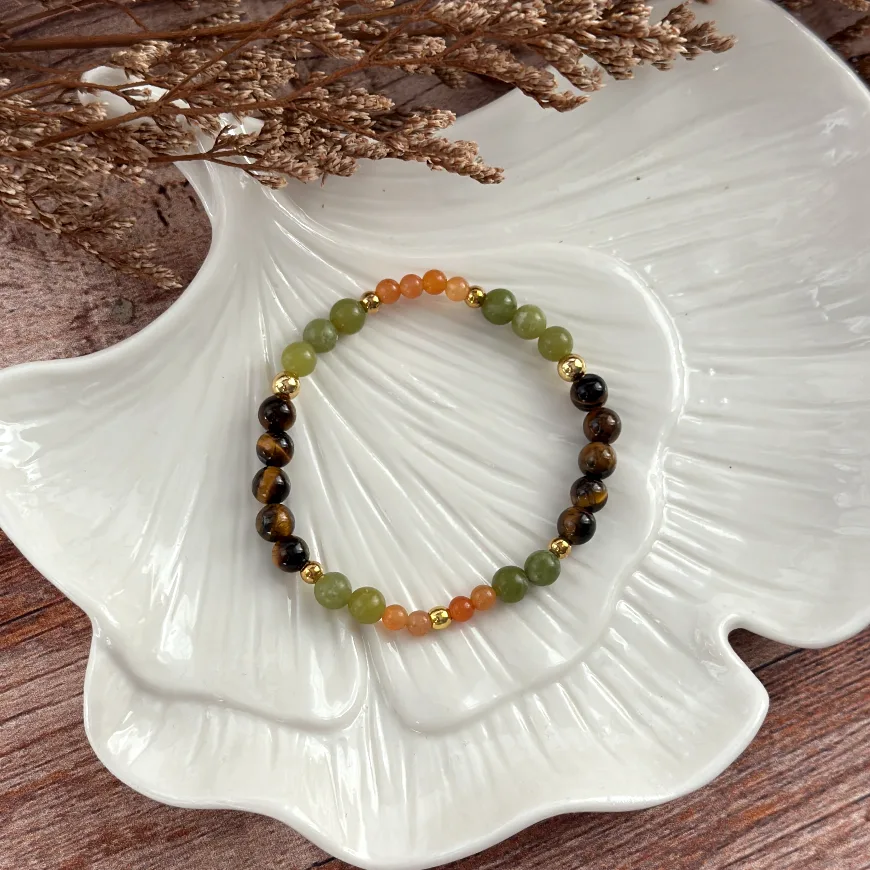 Náramek z minerálů Harmonie Země a Slunce, S, krabička