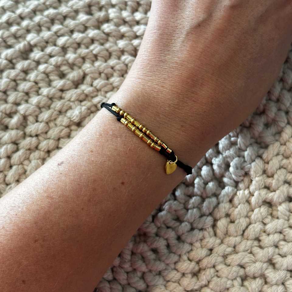 Náramek s morseovkou - jména dětí