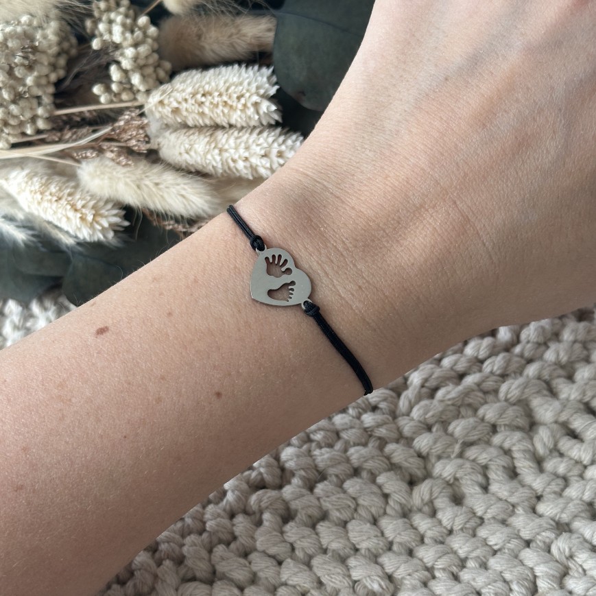 Náramek - nožička a ručička - pánský, dárková obálka