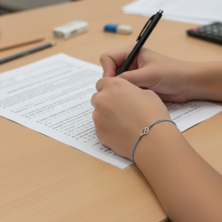 Dárek pro štěstí k přijímačkám - zlatý čtyřlístek