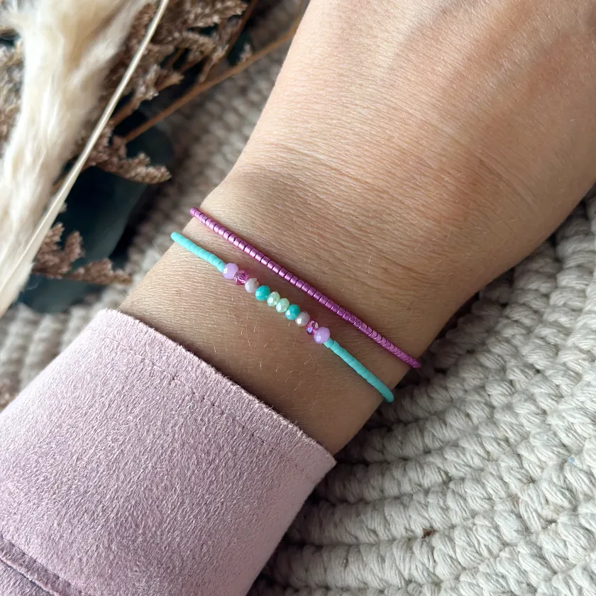 Barevné miyuki náramky k narozeninám, S/M