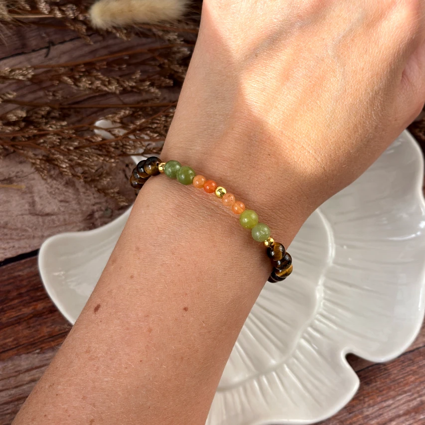 Náramek z minerálů Harmonie Země a Slunce, S, krabička