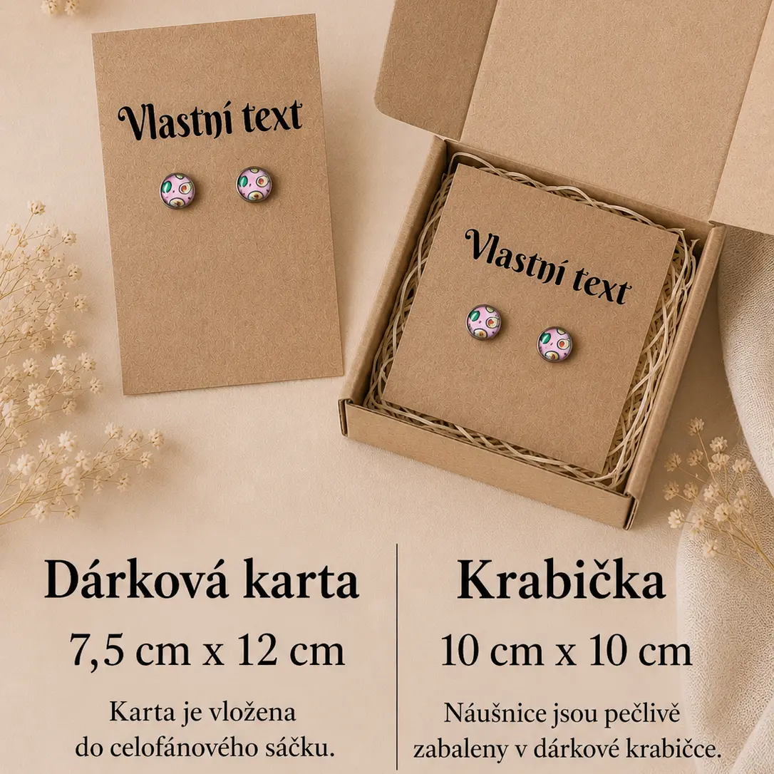 Puzetové náušnice s avokádem - samostatně