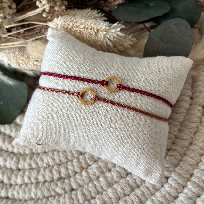 Náramek zlatý Hexagon - karta