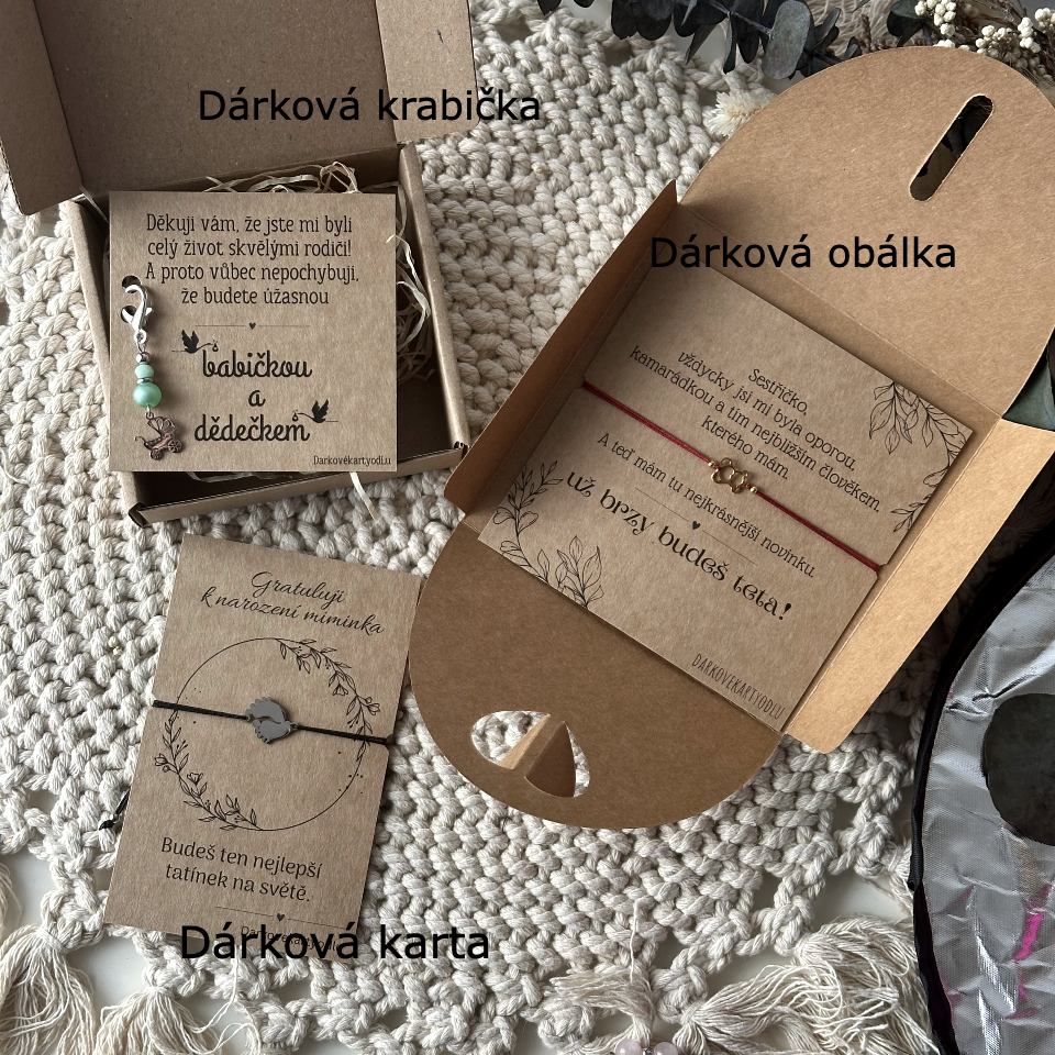 Náramek s želvou, obálka, pánský