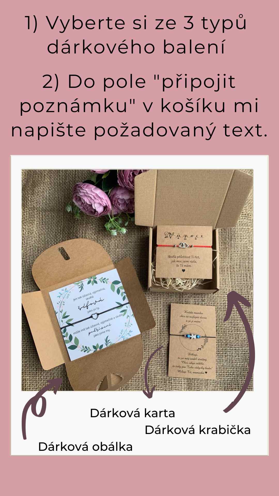 Náramek se zlatým čtyřlístkem, karta - dámský