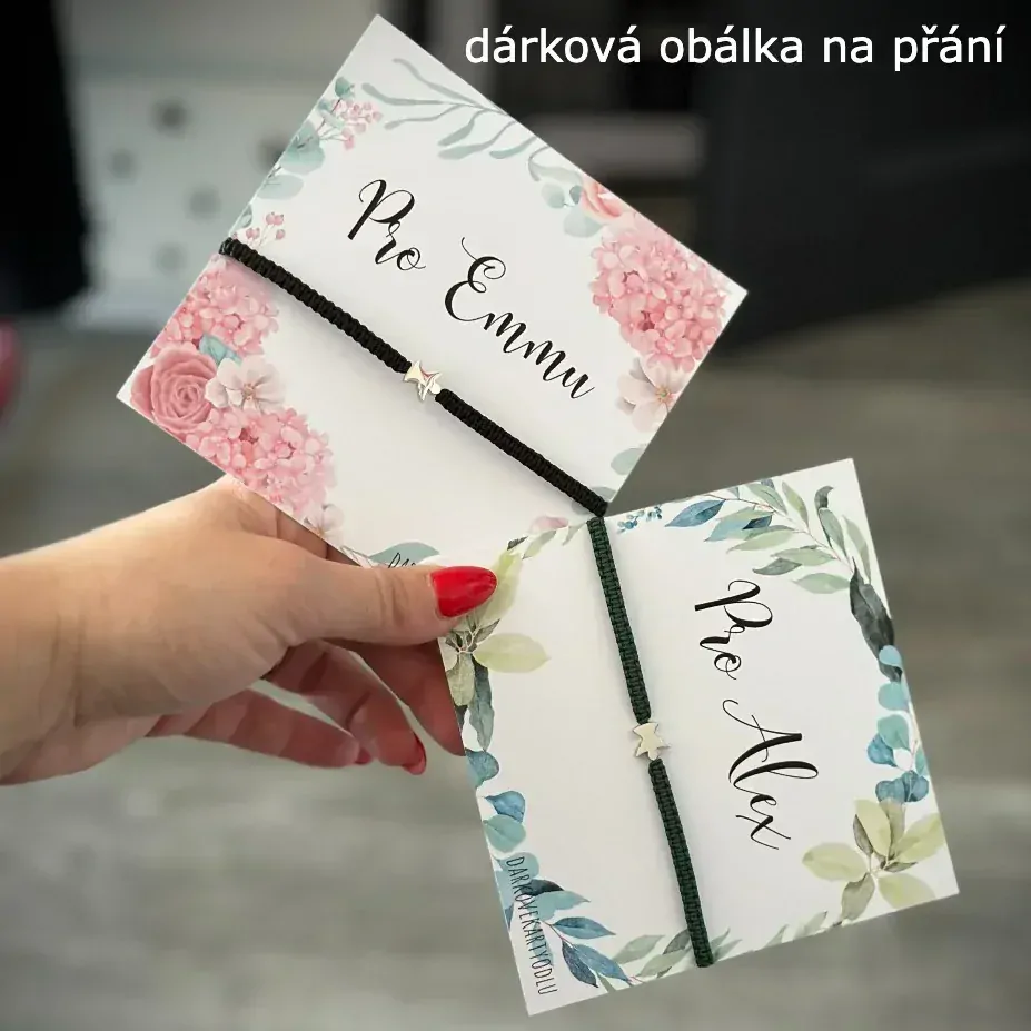 Pletený náramek s malým andělem - stříbrný, samostatně/pánský