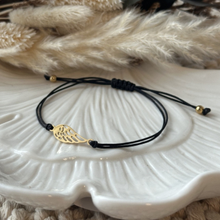 Náramek se zlatým andělským křídlem