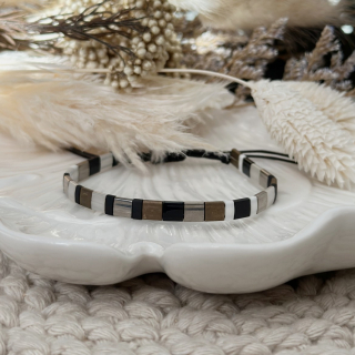 Miyuki Tila náramek Ocelový soumrak