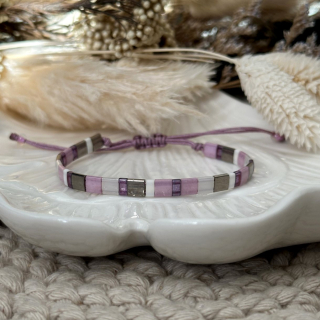 Miyuki Tila náramek "Tajemná lila"