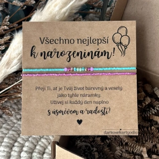 Barevné miyuki náramky k narozeninám