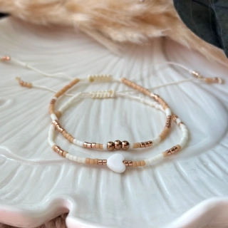 Miyuki rosa gold s perlou